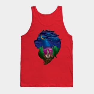 Cute Cosmic Lion Tank Top